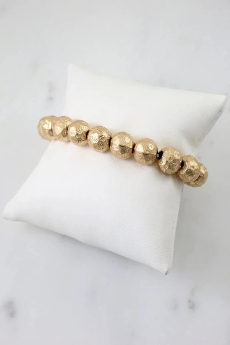 Morganton Hammered Ball Bracelet Gold