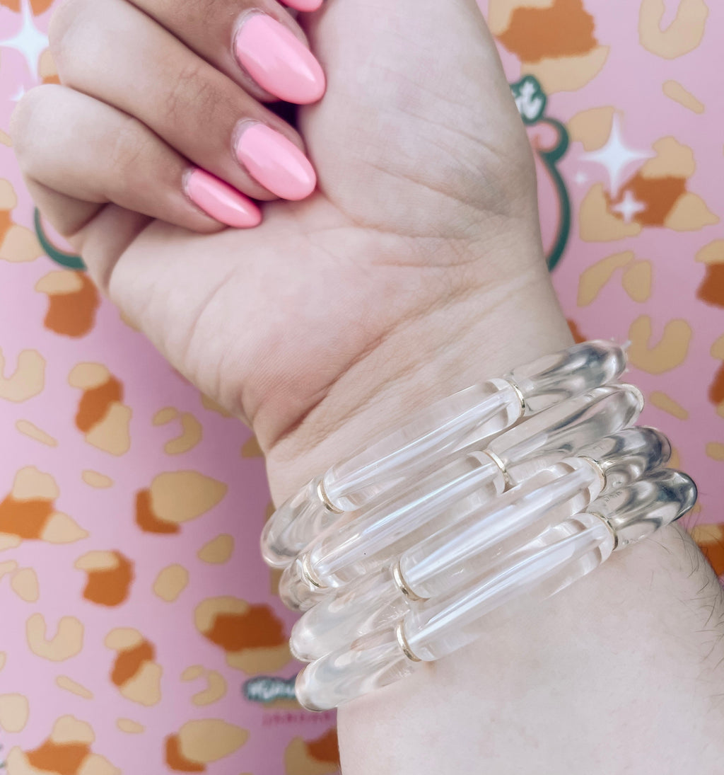 Clear Skinny Candy Bracelet